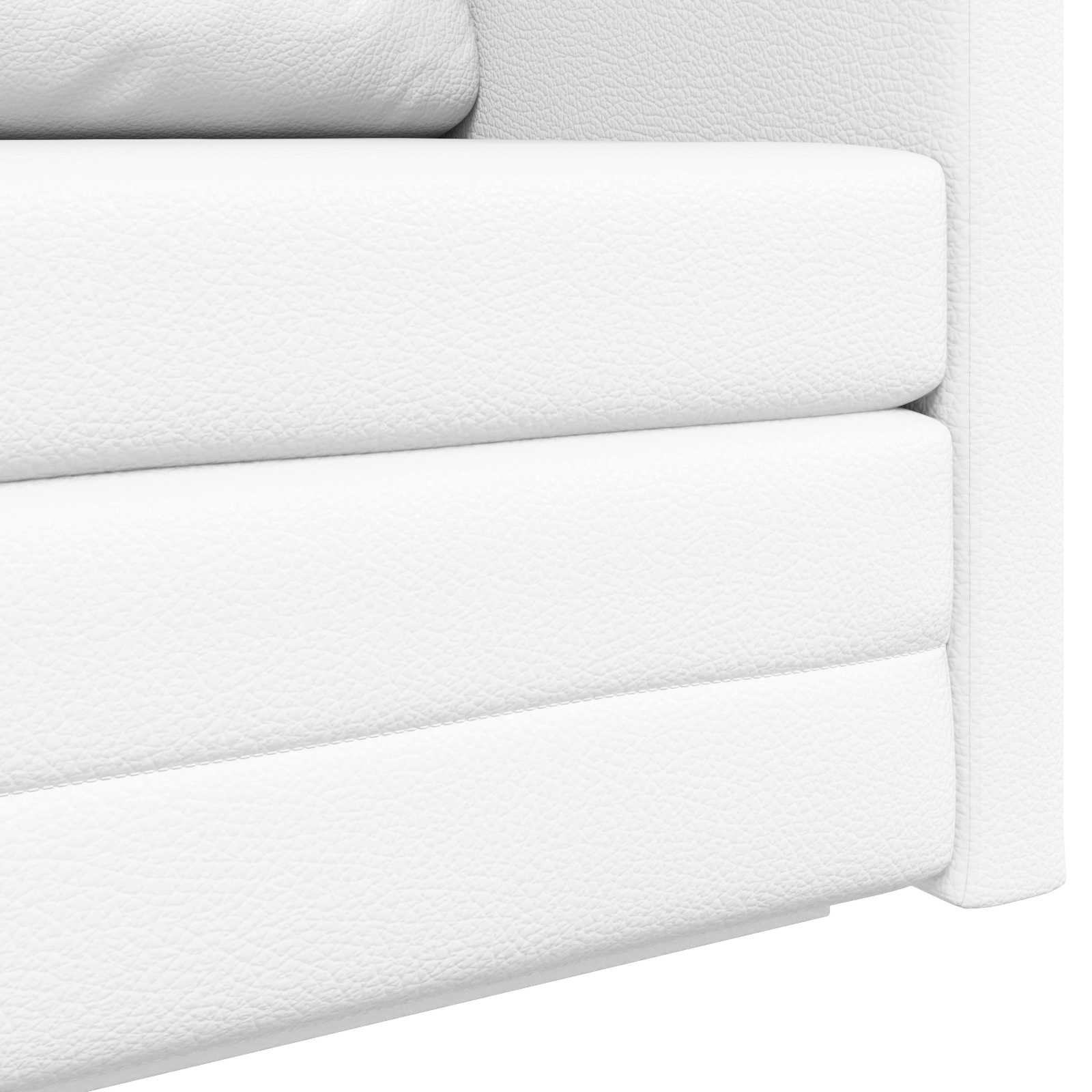 Folding Sofa Bed White 124 x 71 x 78 cm PVC