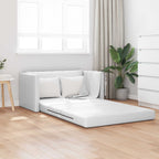 Folding Sofa Bed White 124 x 71 x 78 cm PVC