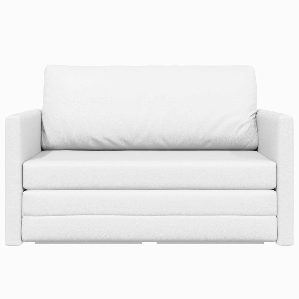 Folding Sofa Bed White 124 x 71 x 78 cm PVC
