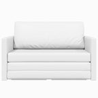 Folding Sofa Bed White 124 x 71 x 78 cm PVC