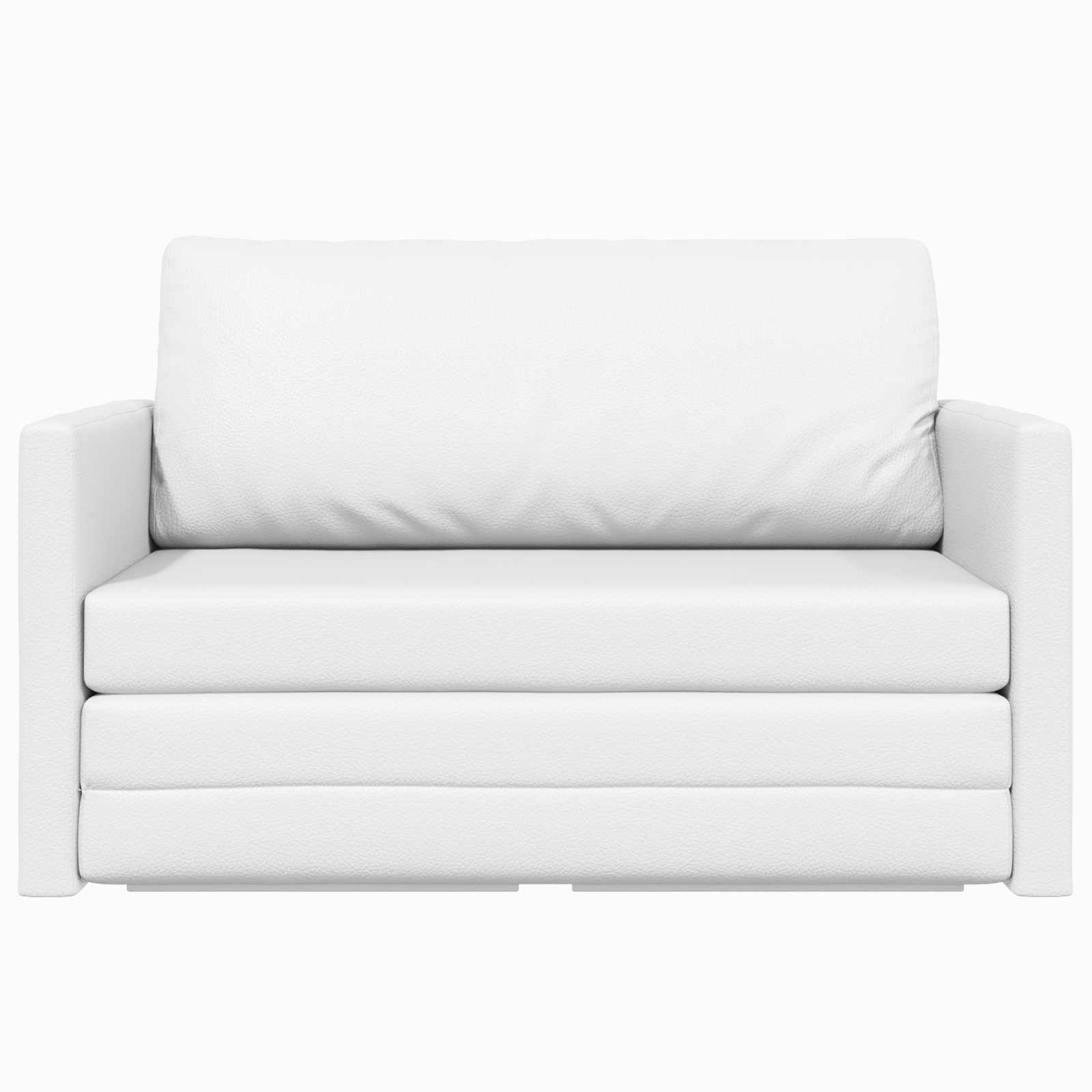 Folding Sofa Bed White 124 x 71 x 78 cm PVC