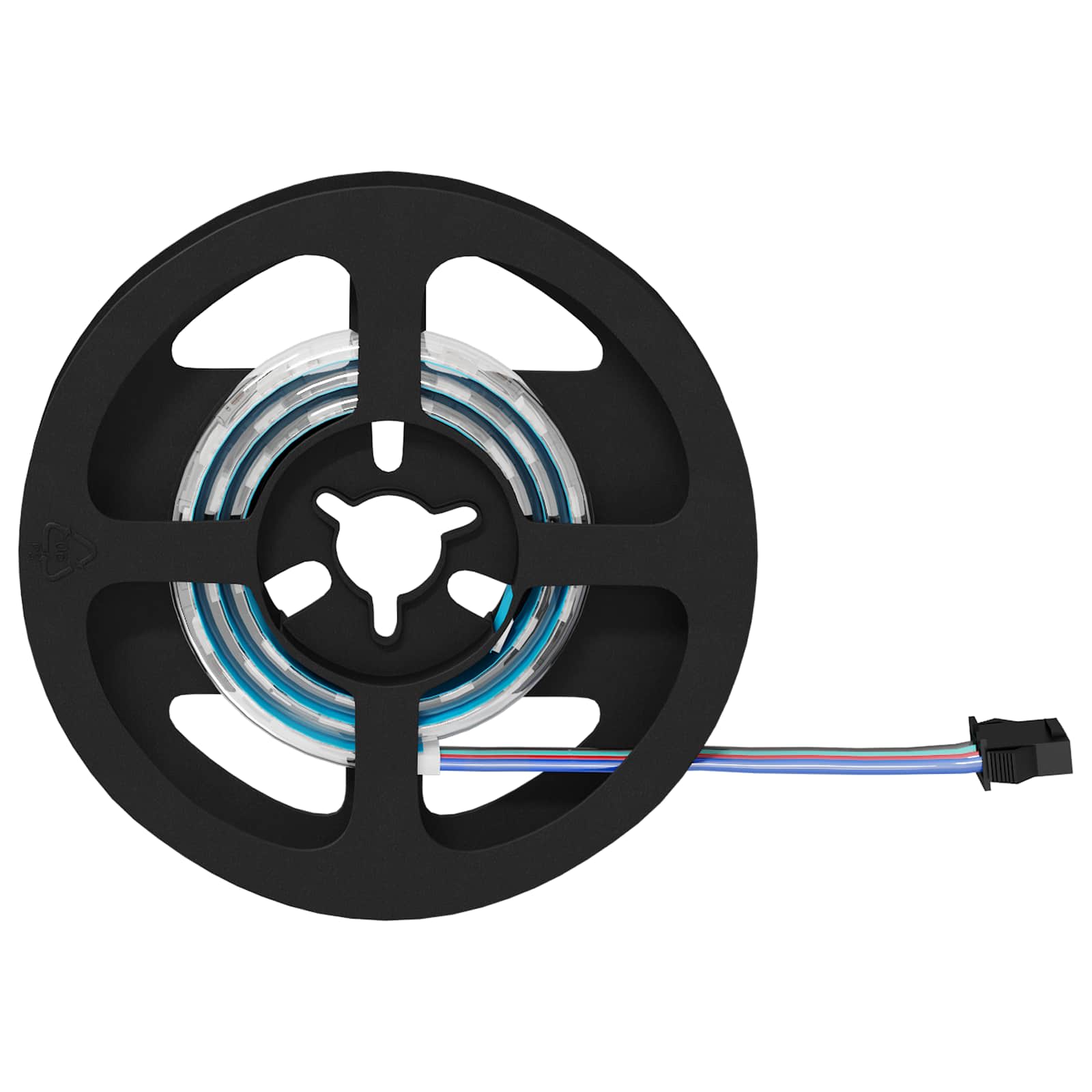 LED Strip 4 pcs Black and Transparent 40 x 0.8 x 0.3 cm