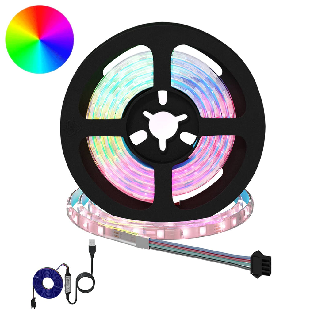 LED Strip 4 pcs Black and Transparent 90 x 0.8 x 0.3 cm