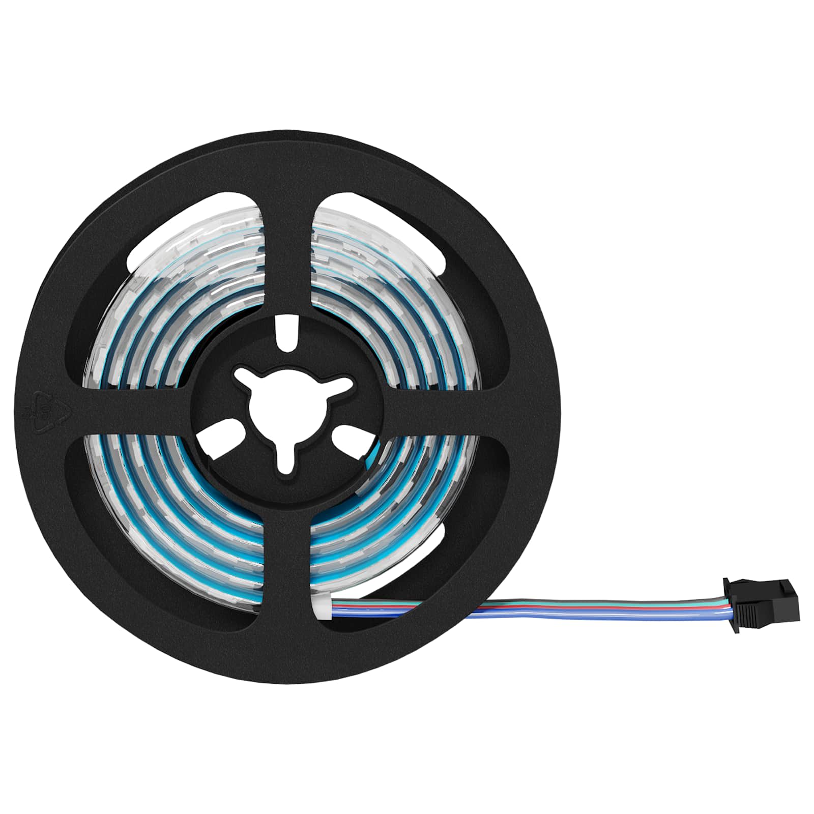 LED Strip 4 pcs Black and Transparent 90 x 0.8 x 0.3 cm