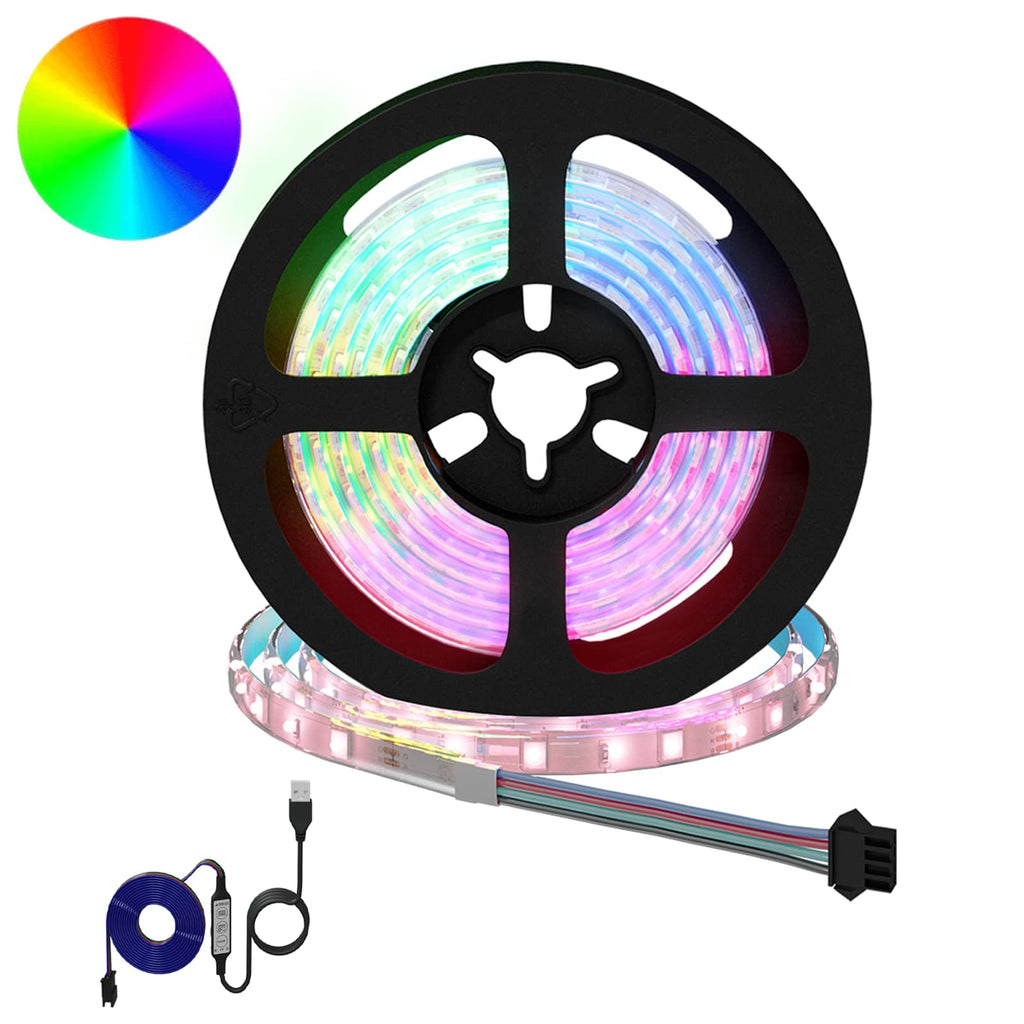 LED Strip 4 pcs Black and Transparent 130 x 0.8 x 0.3 cm