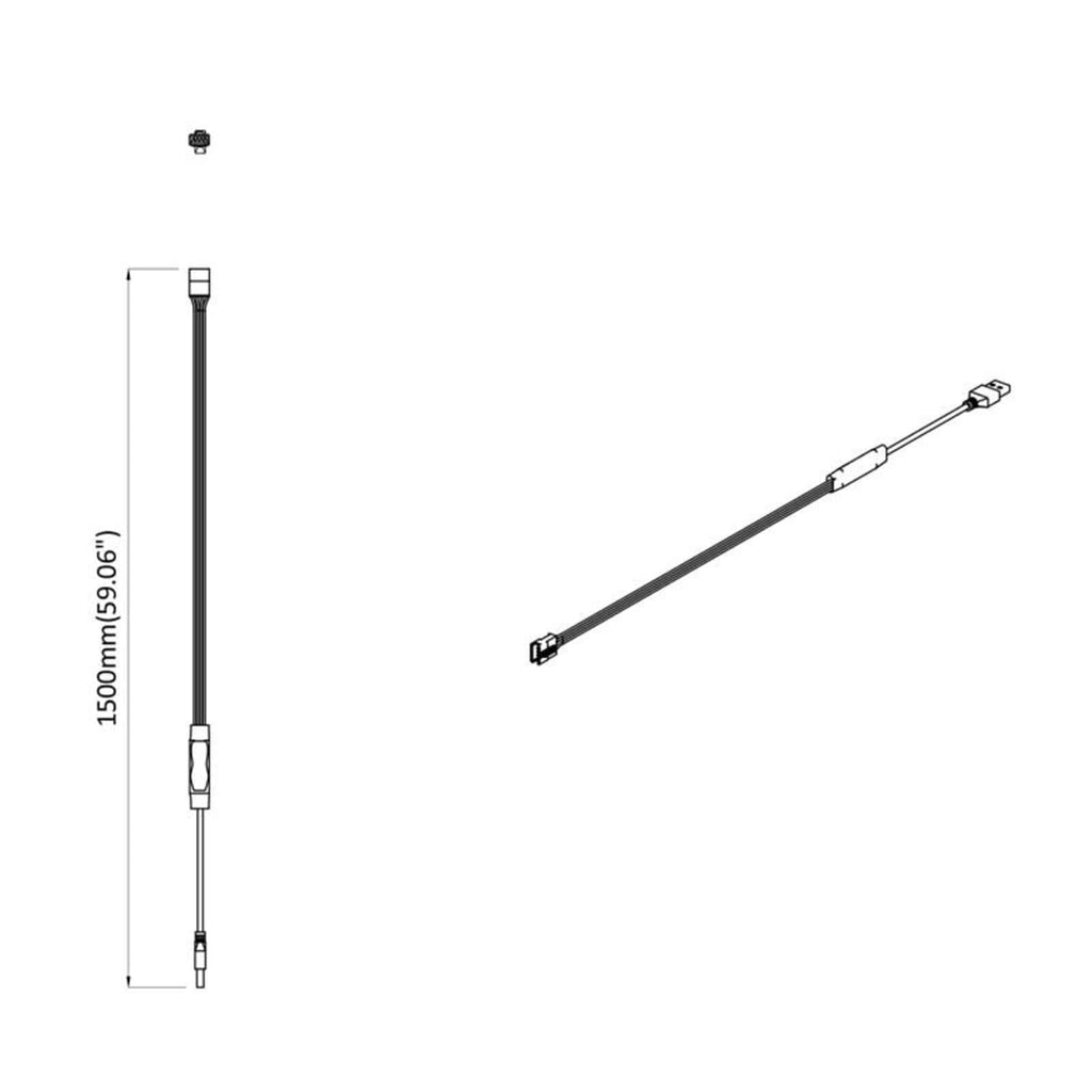 LED Strip 4 pcs Black and Transparent 170 x 0.8 x 0.3 cm