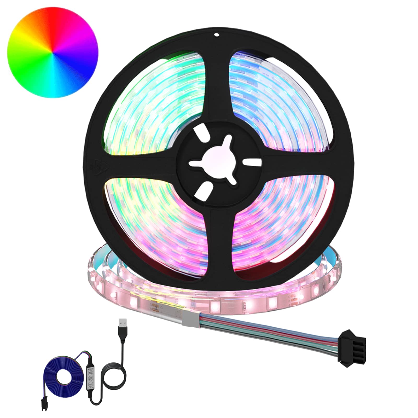 LED Strip 4 pcs Black and Transparent 210 x 0.8 x 0.3 cm