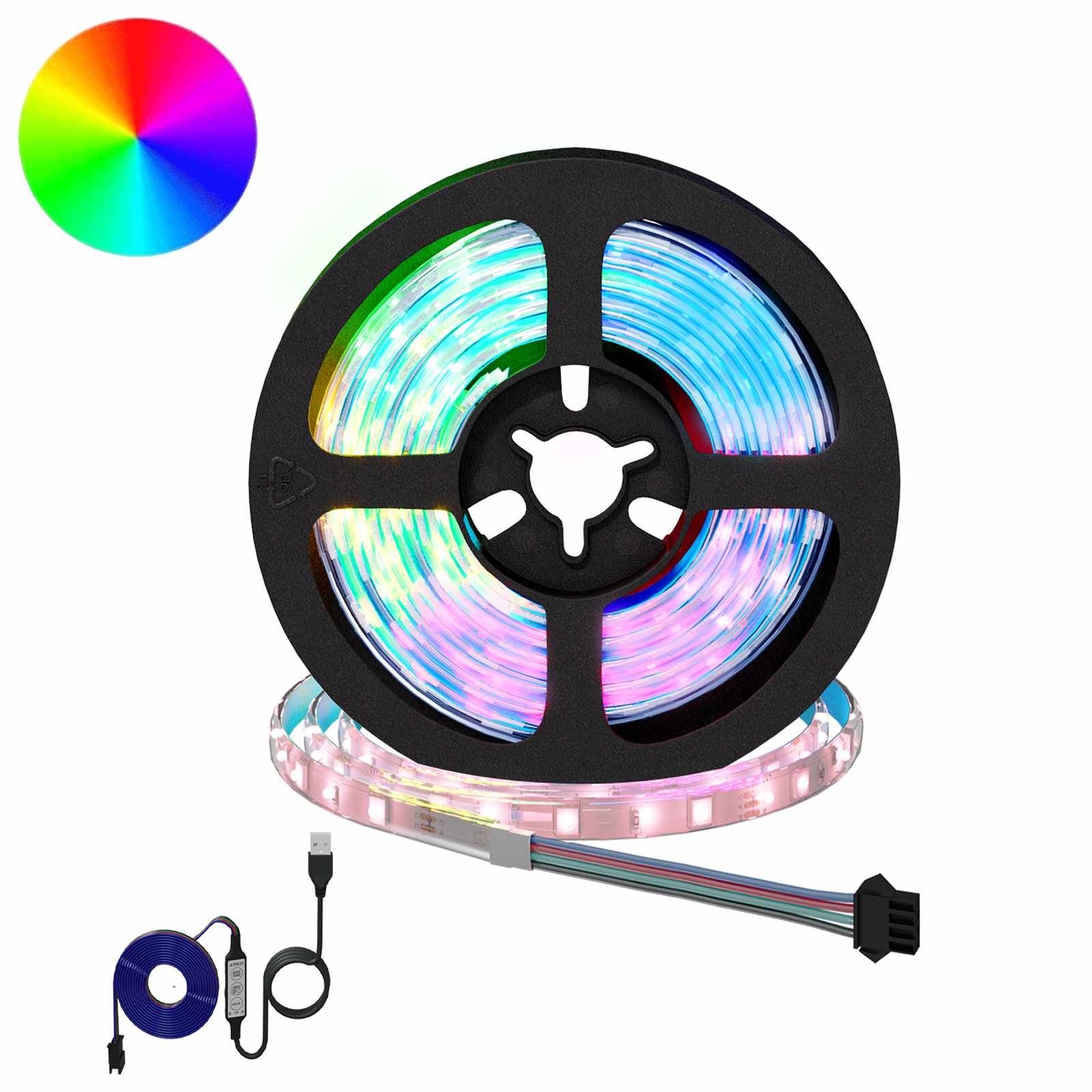 LED Strip 4 pcs Black and Transparent 95 x 0.8 x 0.3 cm
