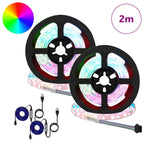 LED Strip 4 pcs Black and Transparent 100 x 0.8 x 0.3 cm