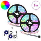 LED Strip 4 pcs Black and Transparent 400 x 0.8 x 0.3 cm