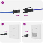 LED Strip 4 pcs Black and Transparent 550 x 0.8 x 0.3 cm