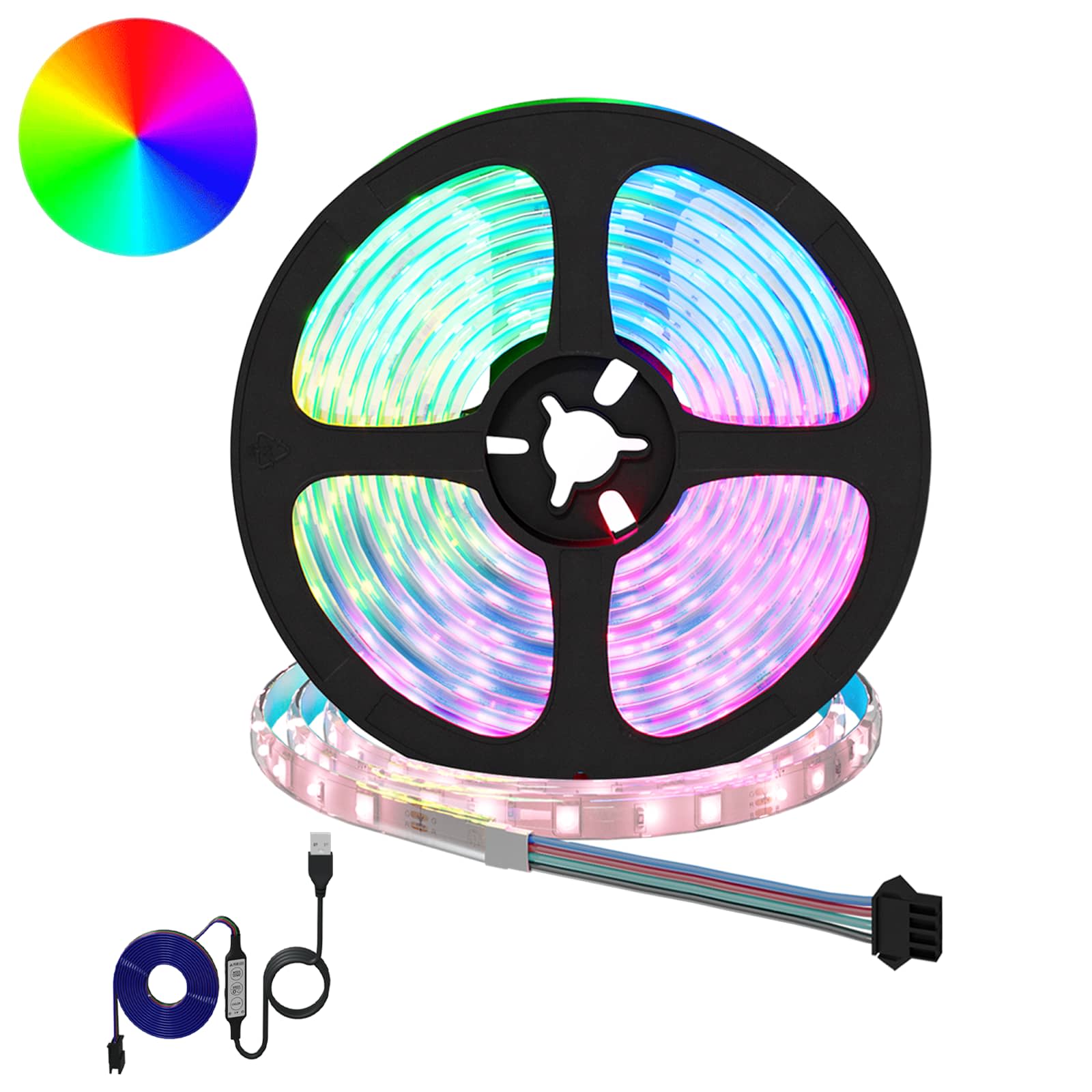 LED Strip 4 pcs Black and Transparent 550 x 0.8 x 0.3 cm