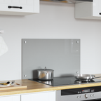 Kitchen Backsplash Light grey 70 x 40 x 0.6 cm Tempered Glass