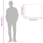 Kitchen Backsplash Light grey 70 x 60 x 0.6 cm Tempered Glass