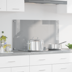 Kitchen Backsplash Light grey 90 x 50 x 0.6 cm Tempered Glass