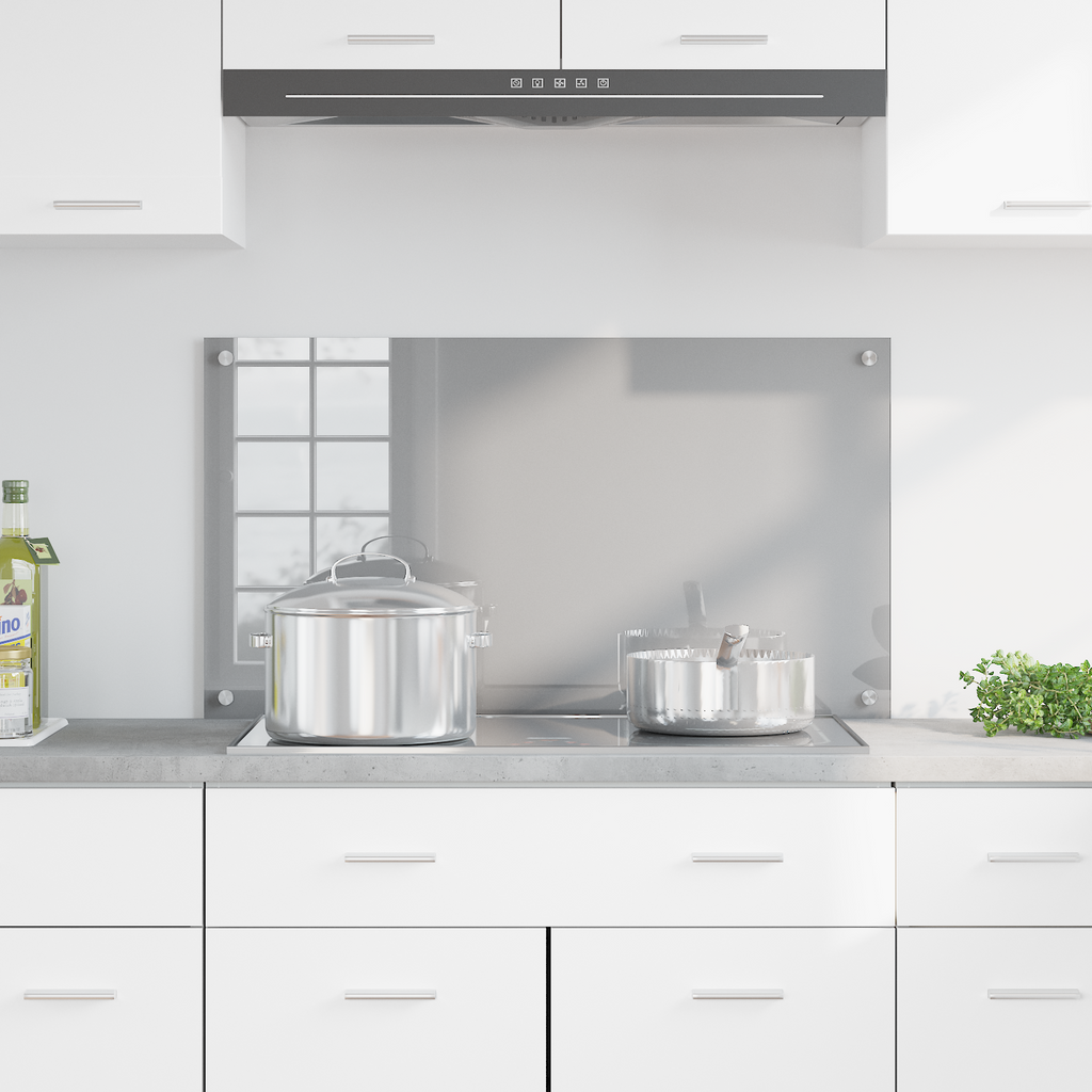 Kitchen Backsplash Light grey 90 x 50 x 0.6 cm Tempered Glass