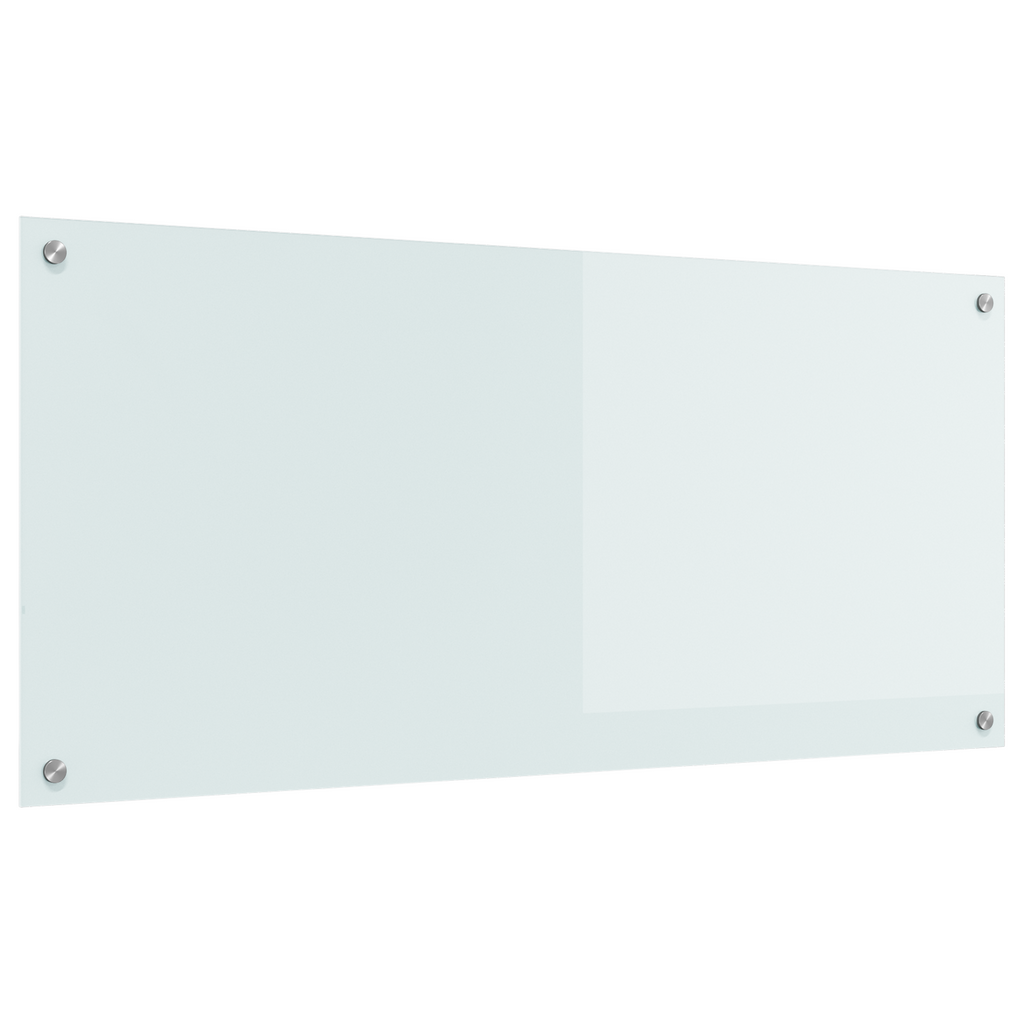 Kitchen Backsplash White 110 x 50 x 0.6 cm Tempered Glass