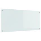 Kitchen Backsplash White 110 x 50 x 0.6 cm Tempered Glass