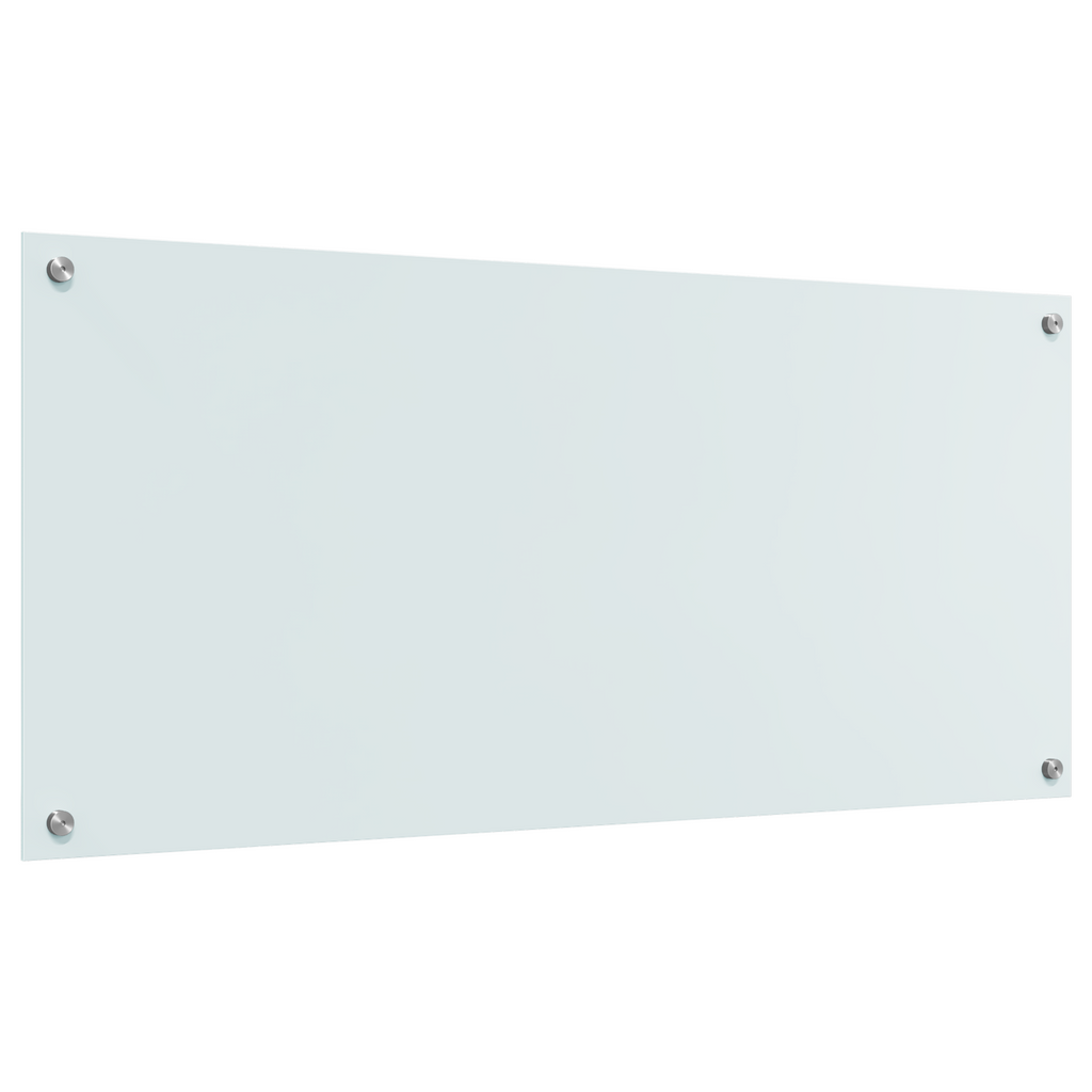 Kitchen Backsplash White 110 x 50 x 0.6 cm Tempered Glass