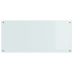 Kitchen Backsplash White 110 x 50 x 0.6 cm Tempered Glass