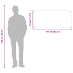 Kitchen Backsplash White 110 x 50 x 0.6 cm Tempered Glass