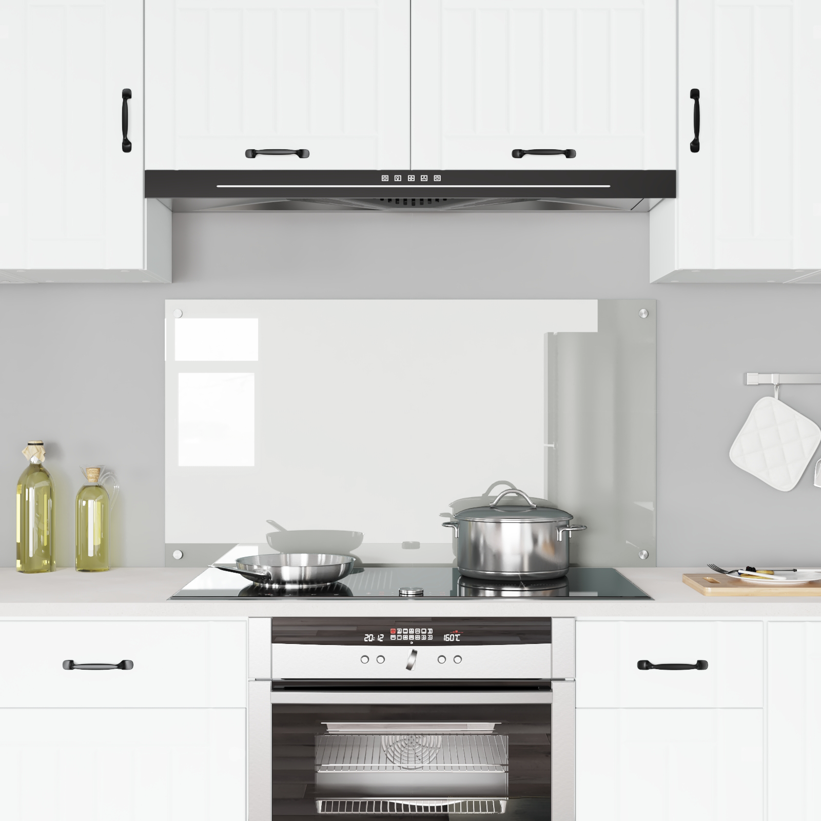 Kitchen Backsplash Transparent 120 x 60 x 0.6 cm Tempered Glass