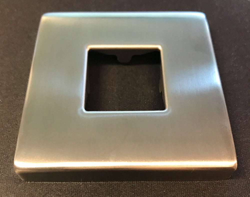 304 rozet voor douchearm vierkant 65 mm RVS