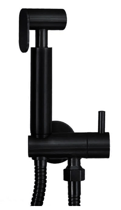 304 bidet handdoucheset mat zwart