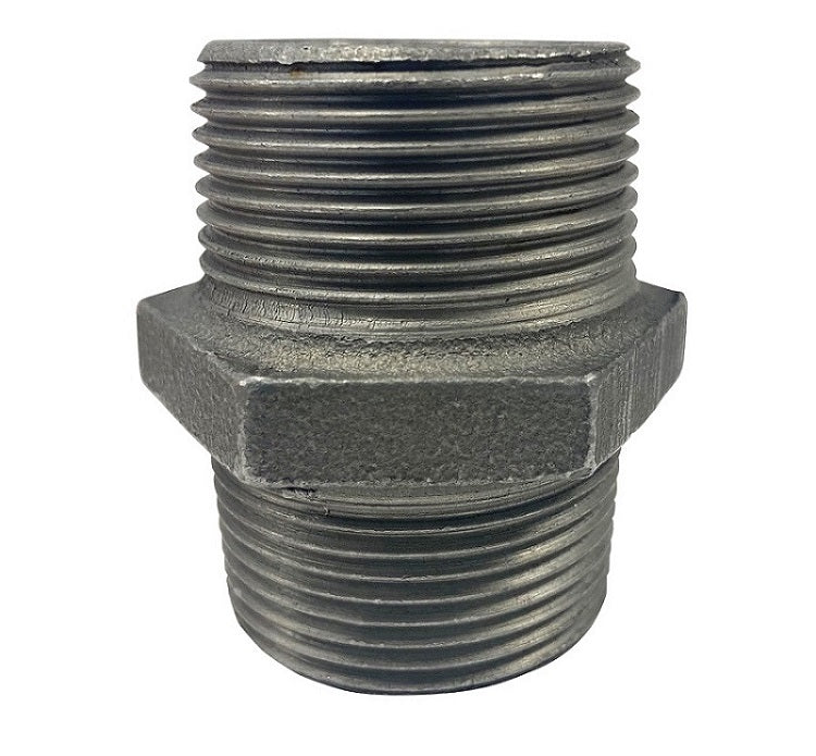 280 Malleable dubbele nippel 1/4" zwart